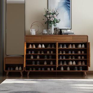 EYV式入鞋柜带中换鞋凳楼道外家用门实木户框可坐玄关2025新口款