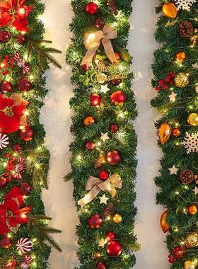 圣节装饰品藤条圣诞诞树花环挂件酒店商场光场景布57748节置发日