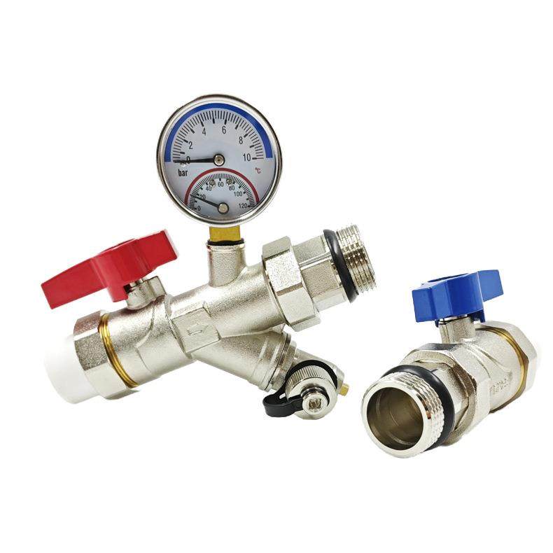 分水器套阀地暖分水器球阀PPR2集5-回35322地热分水水器进水阀门
