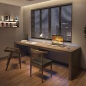 简约抽屉双人位作实木题书桌家用民宿主创意设计带YMZ 085书桌工