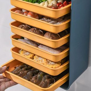 厨房配菜盘架子置物架备菜盘神器多层壁挂式免打孔家用托盘多功能