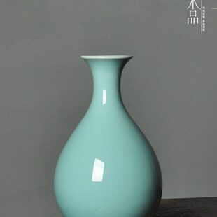 龙泉窑青瓷玉壶春插花客厅装饰摆件花瓶简约台面玄关居家陶瓷摆设