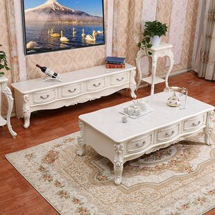 欧式茶几电视柜组合多功能客厅长方形茶几简约现代小户型创意茶几