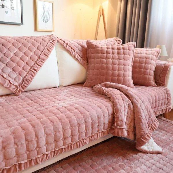 冬季简约现代法兰绒沙发垫坐垫布艺短毛绒沙发套巾防滑定做,居家布艺,沙发垫,淘宝优惠券,粉丝福利购,淘宝优惠卷