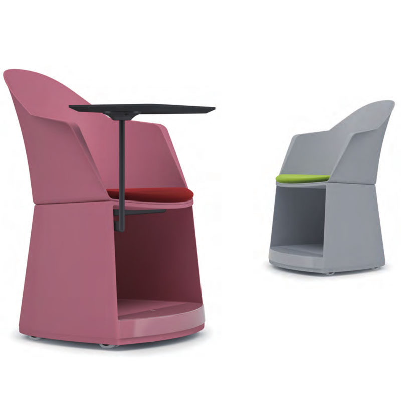 培训椅带写字板移动会议椅时尚创A意休闲椅酒店银行接待洽谈讨论