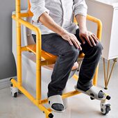 带轮子洗澡椅瘫痪人坐便椅子残疾人老年人淋浴椅专用椅浴室扶手椅