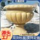 大理石花盆厂家 石雕花盆 花钵 广场园林摆放花盆曲阳石材雕刻