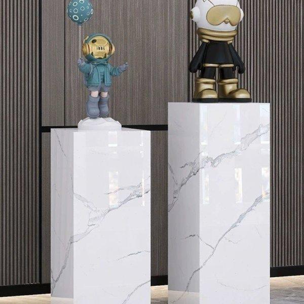 岩板摆台轻奢落地式酒店公岩板花架展示台座客厅落地摆件大理石,家居饰品,户外/庭院摆件,淘宝优惠券,粉丝福利购,淘宝优惠卷