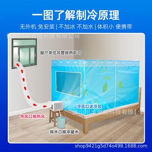 移动塔小空调蚊帐上空调小一体机小功床率758冷暖两用型家用可移