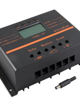 制S80一屏多状态显示太阳能控制阳器PW电60140M12V24V80A太能发控