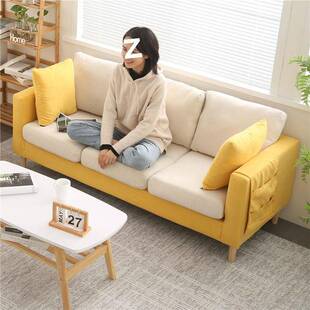 布艺双人沙发小户型日式三现位人沙发北AYG欧双人小单人沙发代简