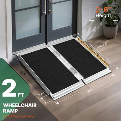 厂家直供款铝折叠坡道双拼铝合NLQ金可捷防滑手提铝坡便道移新动