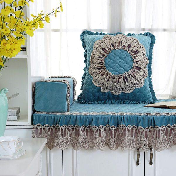 禧爱欧式飘窗垫窗台垫海绵定做订做卧室加厚防滑阳台垫榻榻米四季