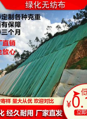 草坪农用边坡盖土防尘PP防草布护坡绿色绿化无纺布绿化防寒布
