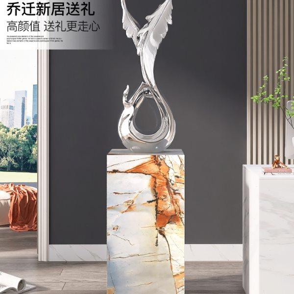 羽毛雕塑客厅落地摆件家居饰品玄关电视柜旁艺术大理石开业礼物,家居饰品,落地摆件,淘宝优惠券,粉丝福利购,淘宝优惠卷