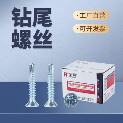 宏挺沉头大扁头自钻自攻螺丝螺钉钻尾丝燕尾钉13 16 19 25 32 38