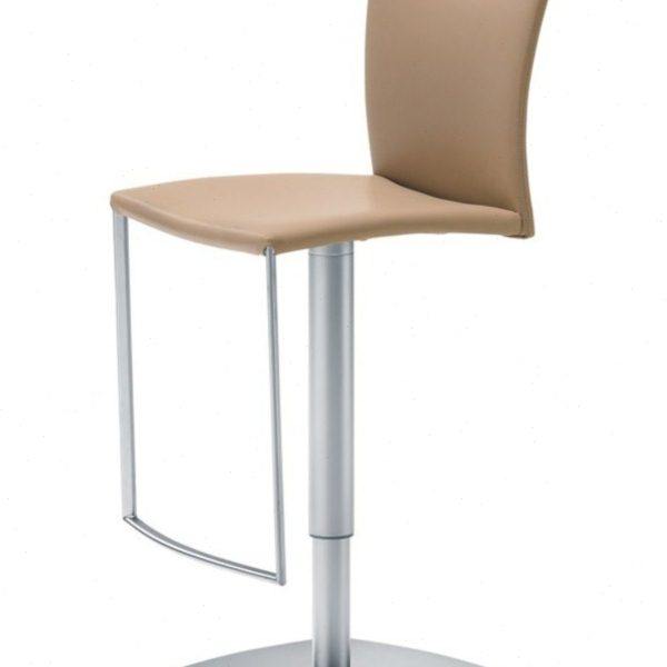 简和艺新款北欧金属风格高脚凳水吧吧台轻奢吧椅不锈钢皮质酒吧椅