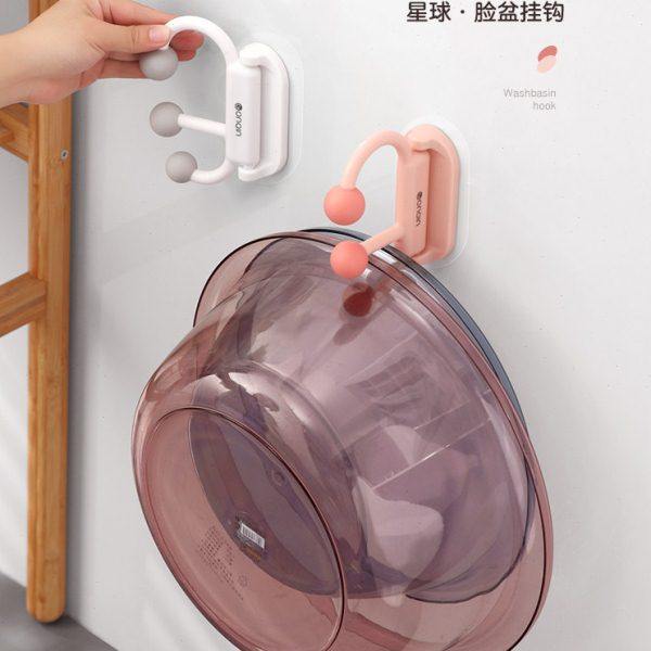 挂脸盆挂钩卡扣免打孔浴室卫生间脸盆架子墙上壁挂神器脸盆收纳架,家庭/个人清洁工具,脸盆架,淘宝优惠券,粉丝福利购,淘宝优惠卷