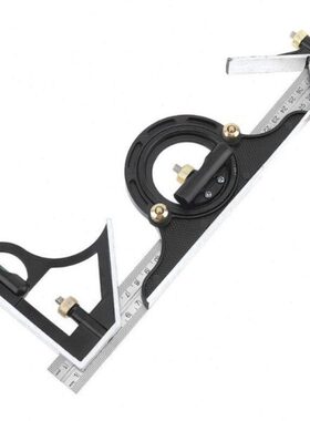 冰禹BYJZ-3700组合角度尺不锈钢多功能角尺3件套300mm