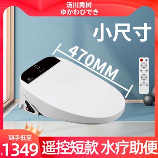 汤川秀树智能马桶盖遥控短小款中款长款烘干小尺寸加热全自动家用
