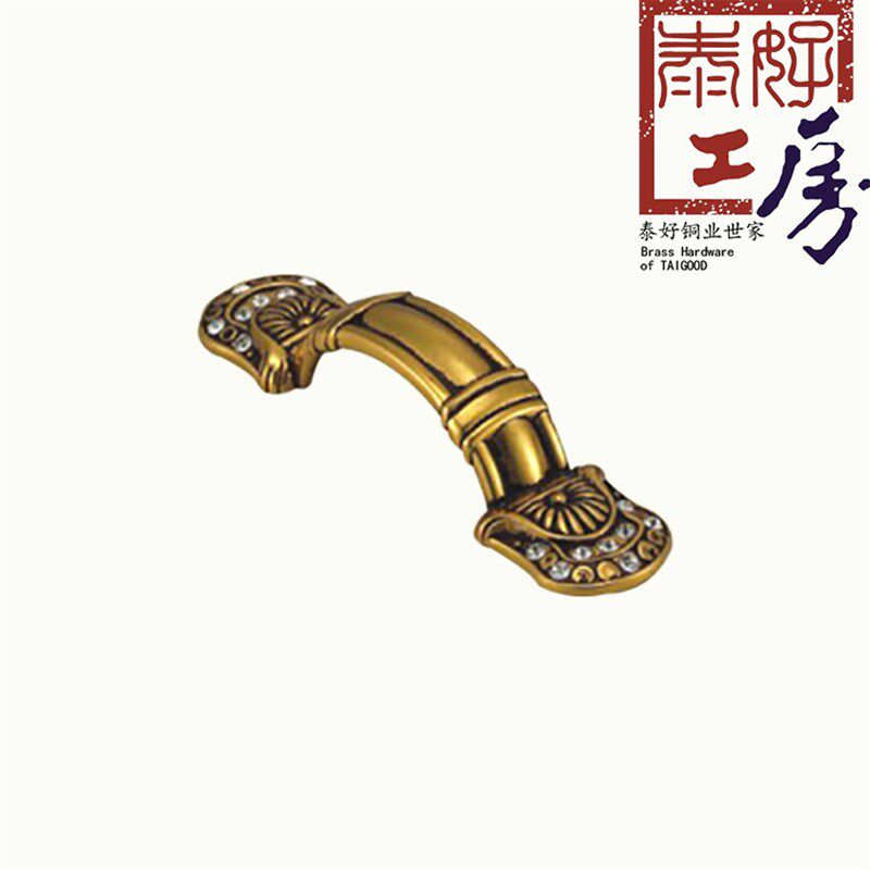 泰好工房泰好铜锁简欧式家具橱柜门抽屉双孔全铜小拉手TH HK-3315