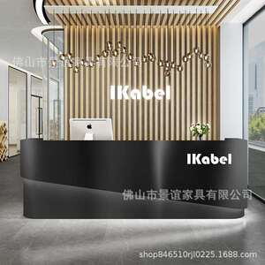 收银台店铺小型简约现代公司前台桌酒店接待台多功能吧台柜台