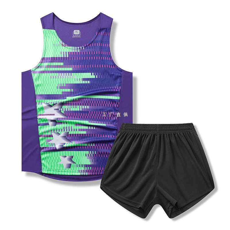田径服套装男女体育生训练服体考背心比赛服运动服团队服跑步速干
