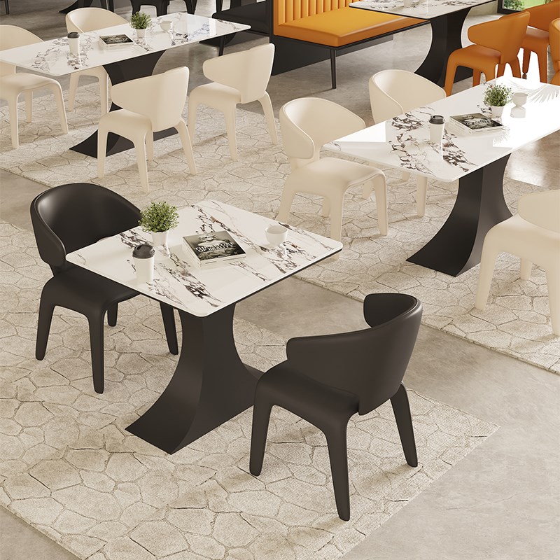 商用网红b卡座沙发桌椅组合酒店餐饮咖啡厅西餐厅茶楼接待洽谈桌