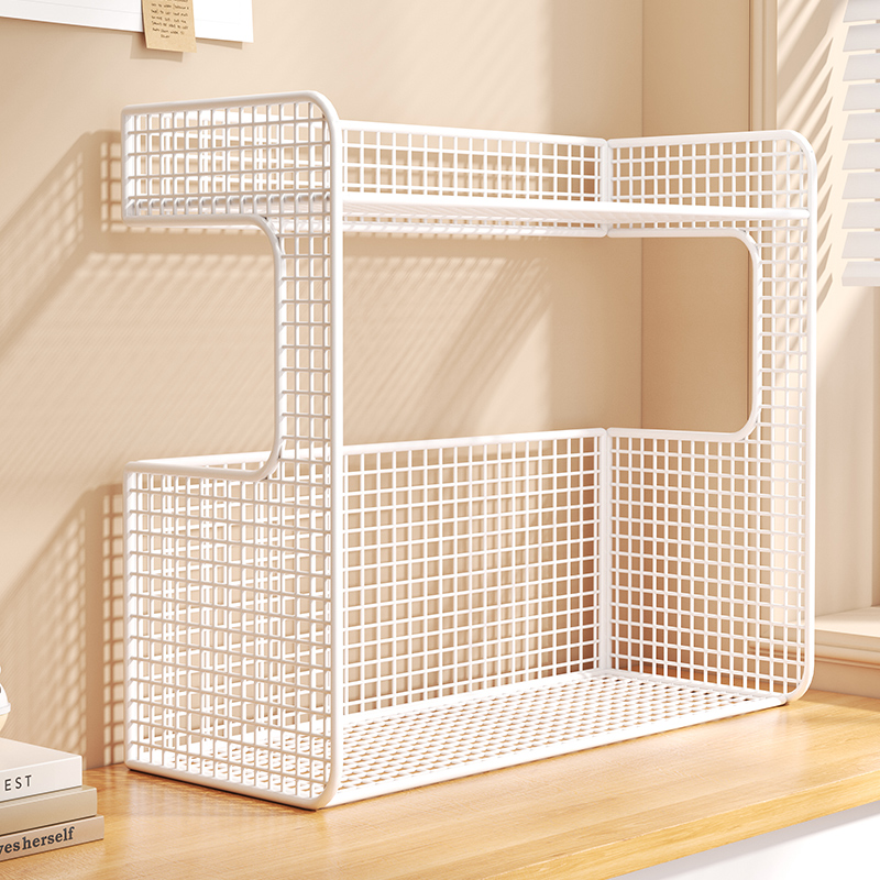 桌上书架桌面置物架工位办公w桌文件架书桌书本收纳飘窗小层架书