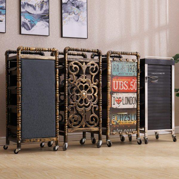 复古美容车欧式美发车理发小推车工具车柜美甲纹绣火罐置物架