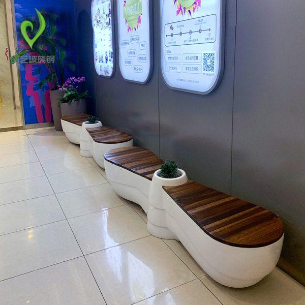 简约现玻璃钢休闲多人座椅花盆组合商场休木质长凳大厅等候椅凳,商业/办公家具,等候椅系列,淘宝优惠券,粉丝福利购,淘宝优惠卷