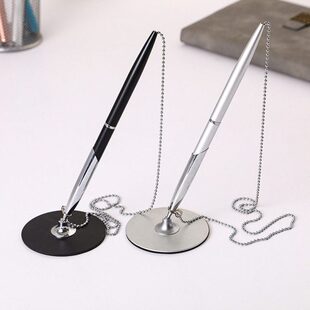 链条笔 创意酒店银行金属签字笔台笔 礼品广告圆珠笔办公装饰文具