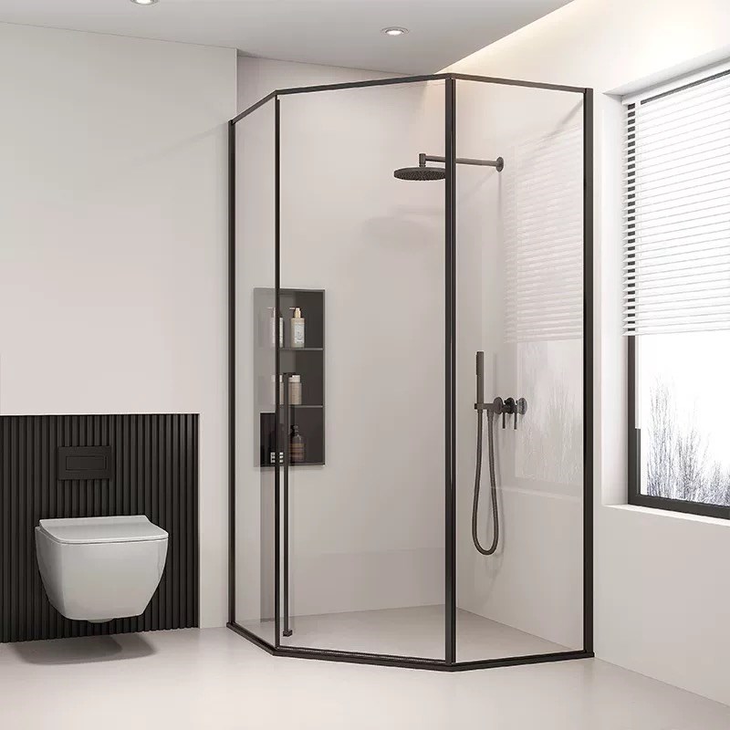 家用钻石型淋浴房钢化玻璃浴z室干湿分离隔断卫生间玻璃门定制