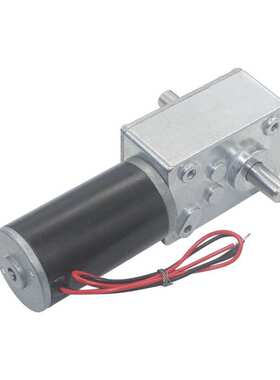 5840-31ZY双出轴涡轮蜗杆减速12V直流电机24V全金属齿轮 自锁马达