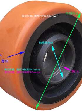 BT蓄电池托运车后轮转向轮125*50 液压堆高机平衡轮支撑轮轱辘子