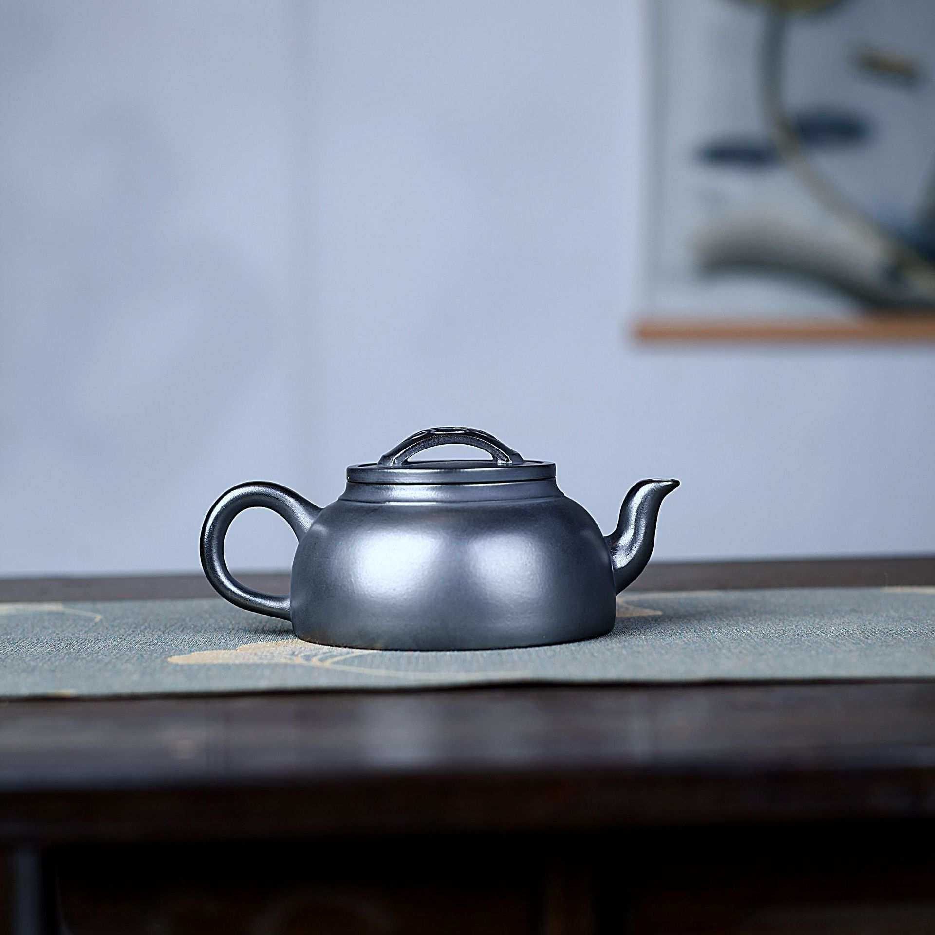 原矿石黄泥桥盖半月壶家用功夫泡茶壶茶具正宗宜兴紫砂壶家用茶具