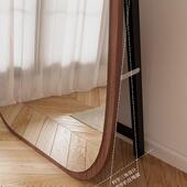 中镜BEC形子全身镜落地镜镜卧古室异高级感水滴波浪镜服装 店试衣