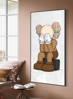 玄关饰画k画aws挂潮牌走廊道壁画过竖版现代简约客EM-858装厅墙画