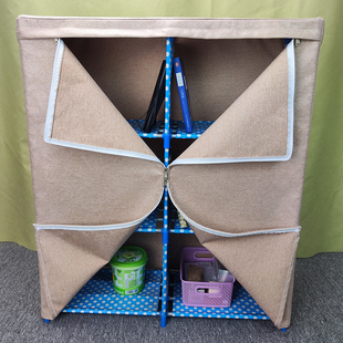 复合面料定制置物架罩防尘罩纯z色防水简约全包罩子衣柜罩鞋架罩