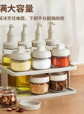 美灵11盒件调料罐套装双层签置物架120526厨房带标酱调油生抽料调