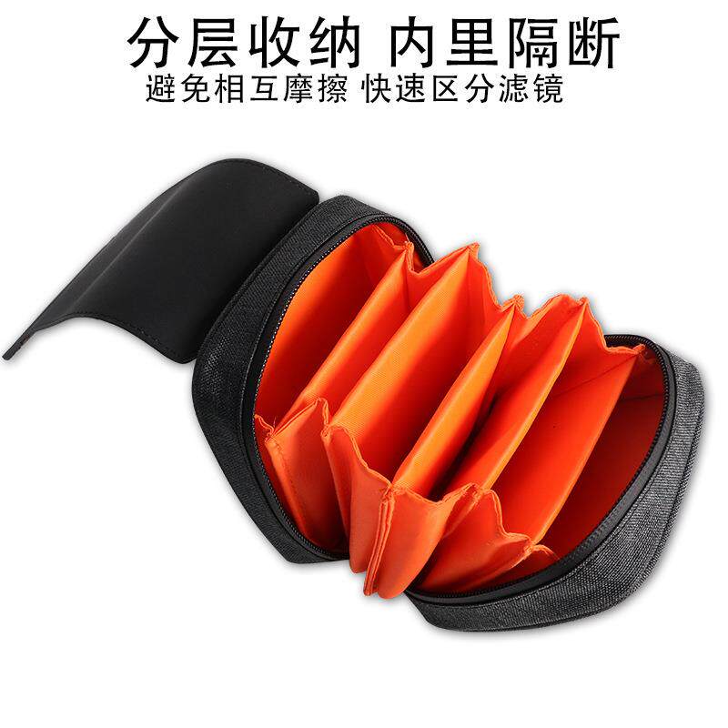 现货防水津滤布摄影相机镜纳包六片分层旅行收圆形牛KRX镜片收纳