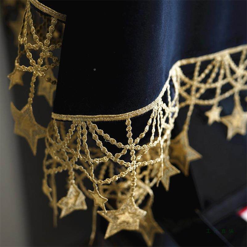 角轻现奢钢琴罩丝绒盖琴巾F9785MM7北欧盖布防尘罩黑色三半罩简约