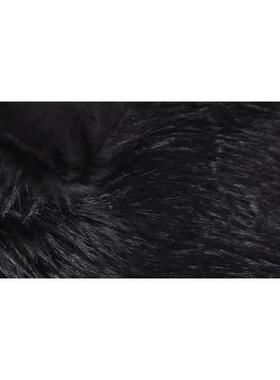 别墅样板房抱枕仿草皮黑色长毛枕靠单面靠IOP垫不含芯可定制