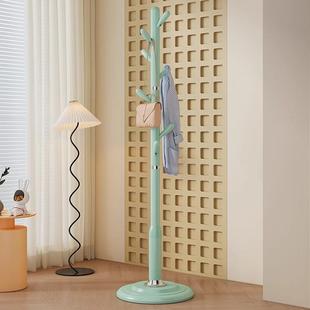 衣架落地卧超兴树杈室艺儿童铁衣帽架架网红彩色少女简约衣子心粉