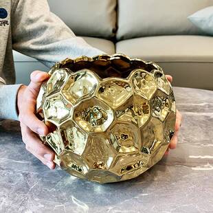 花盆陶瓷轻OVM高级感大家用号室内客厅兰花花形盆桌面奢圆仿真花