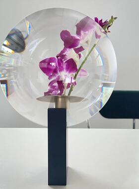 简板约现代IKW创意瓶花器摆件花民宿样间玄餐厅摆设售楼关处软装