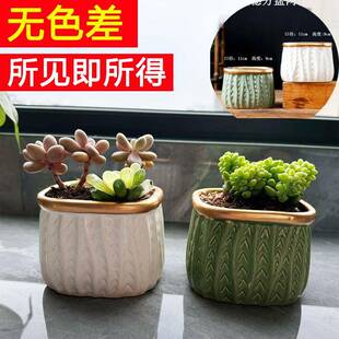 磨砂大群小号生肉花盆绿植盆盆栽磨砂群生家用肉肉陶瓷专用厂家直