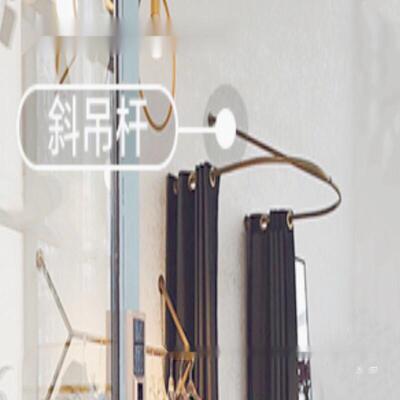 铁艺试衣间浴帘杆L形隔断纱帘杆更fMyB4AhA衣室弧窗形杆挂衣阳台