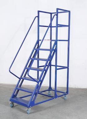 超OWD市库房登高梯仓库移货动平梯台理取货工业仓储作业轮登带高