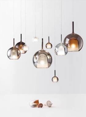 北343欧奢餐厅灯现代台约灯具轻创意个性单头咖啡厅灯简玻璃吧小